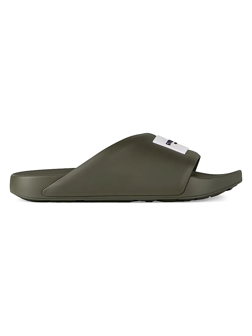 Givenchy Label Slide Flat Mules in Rubber