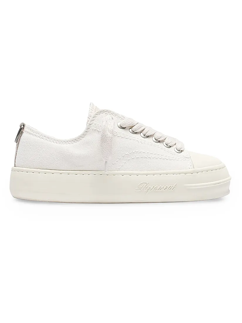 Represent Canvas Platform Low-Top Sneakers