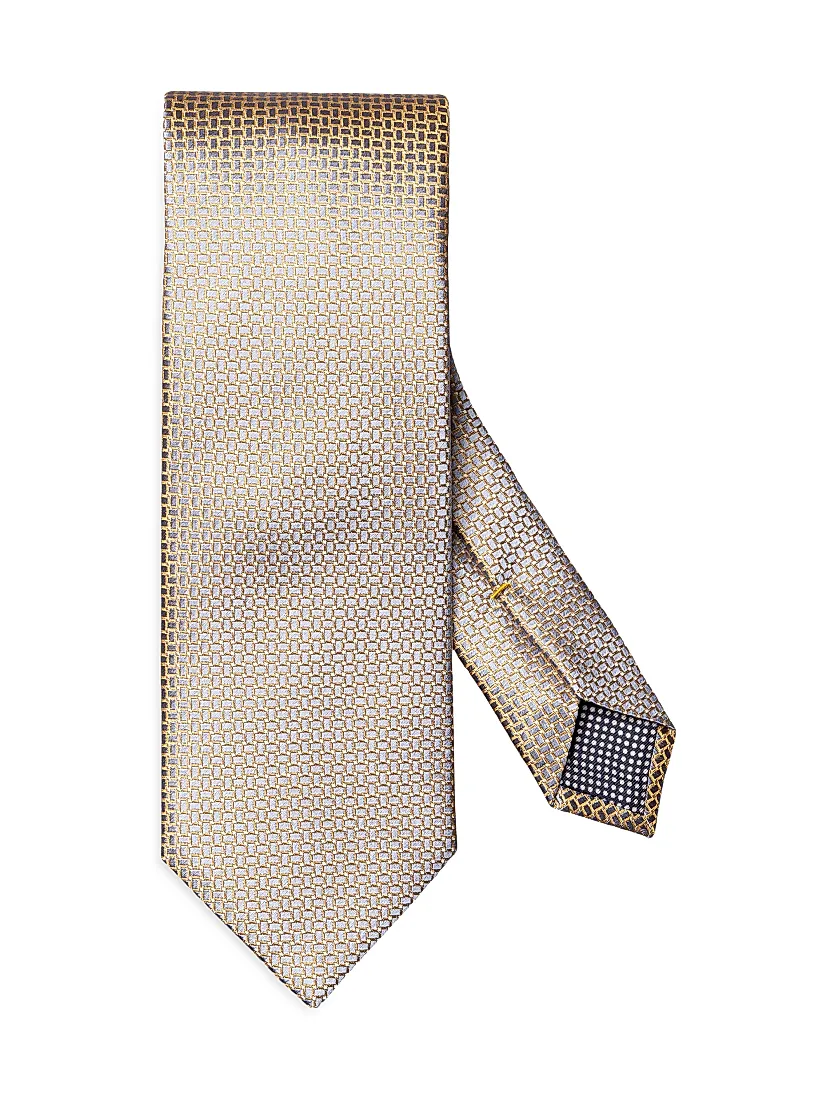 Eton Micro Geometric Silk Tie