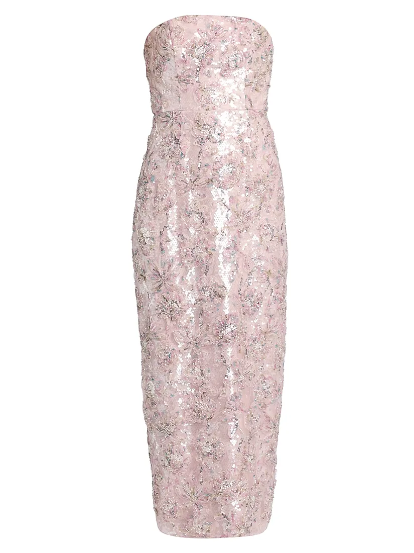 Saks Fifth Avenue Jasmine Sequined Strapless Gown available now at Walt  Whitman Shops