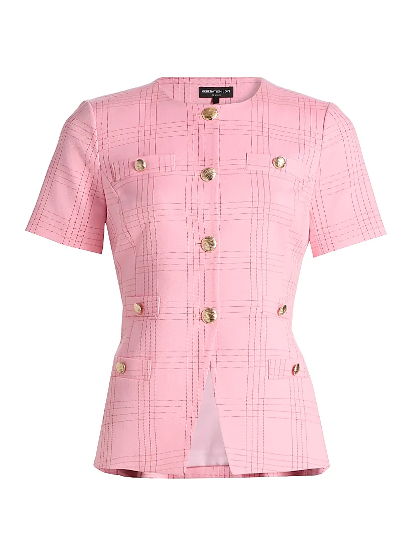Generation Love Reyes Windowpane Check Jacket