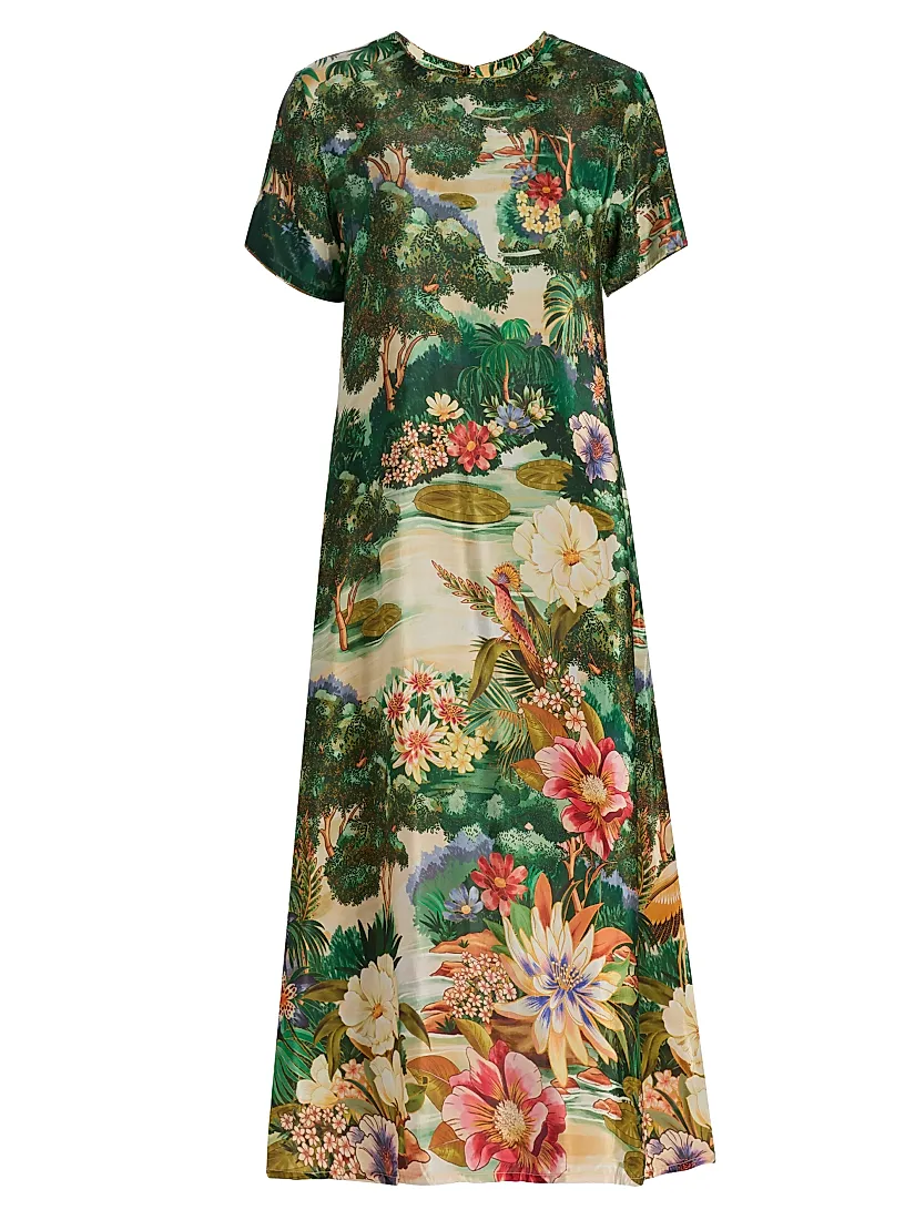 saks fifth avenue long dresses Valentino Garavani Women's Long Dress in Embroidered Light Georgette - Ivory Beige