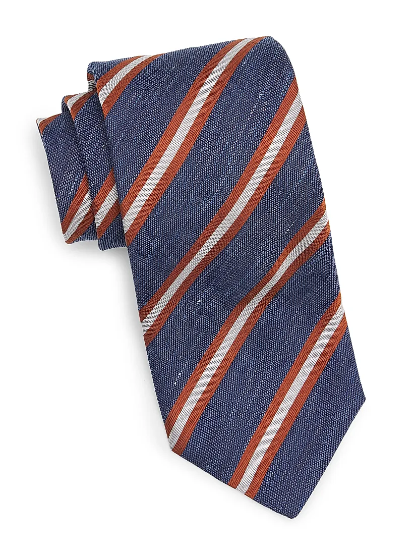 Canali Striped Silk Tie