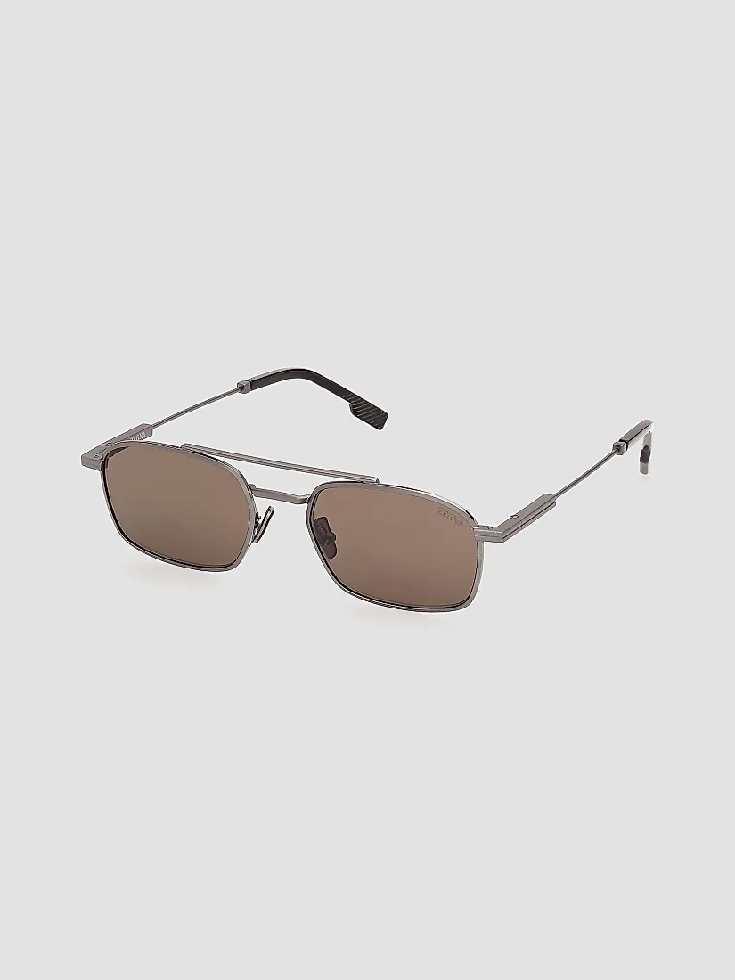 Zegna 54MM Rectangular Sunglasses