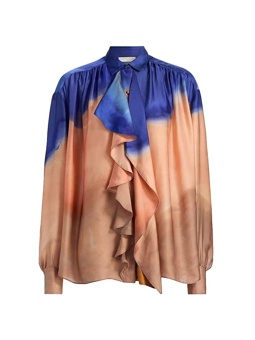 Ulla Johnson Gesture Printed Silk Blouse