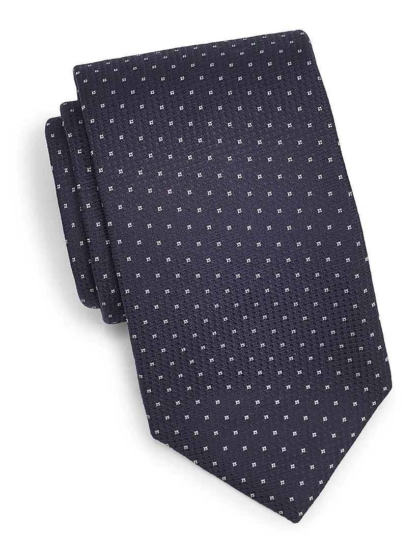 Canali Light Squares Silk Tie