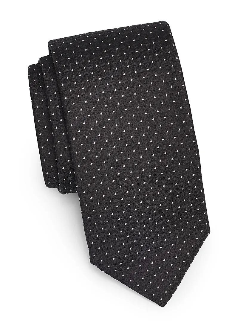 Canali Light Dots Silk Tie