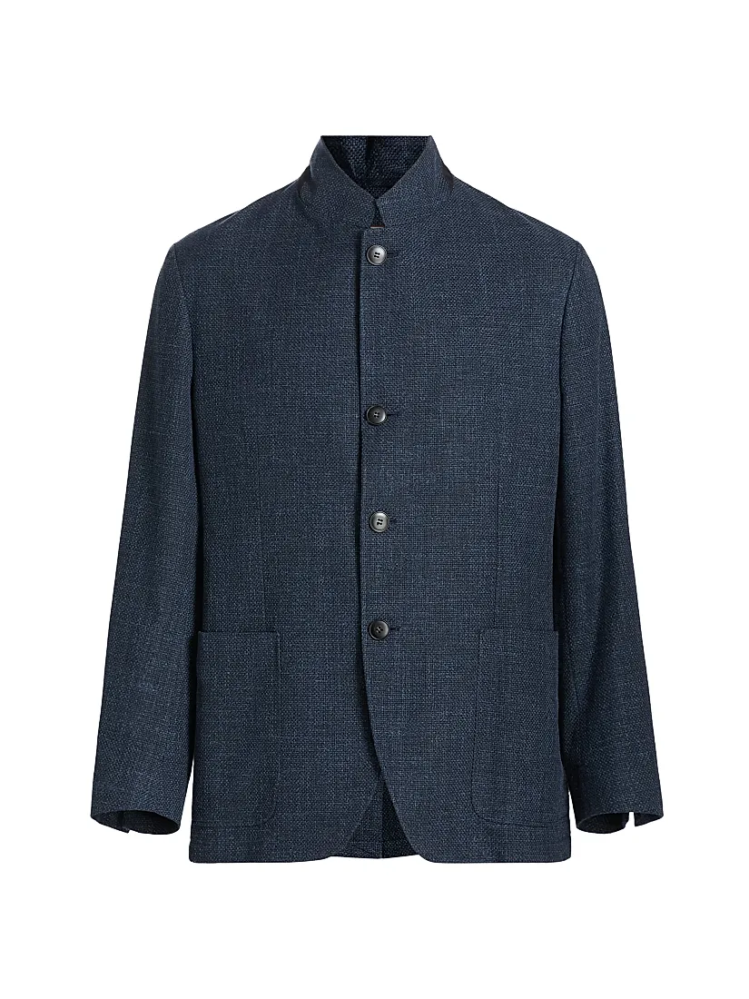 Canali Hybrid 4-Button Patch Jacket