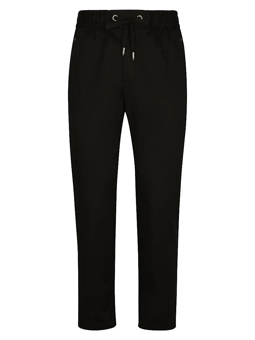 Dolce&gabbana Solid Stretch-Cotton Joggers