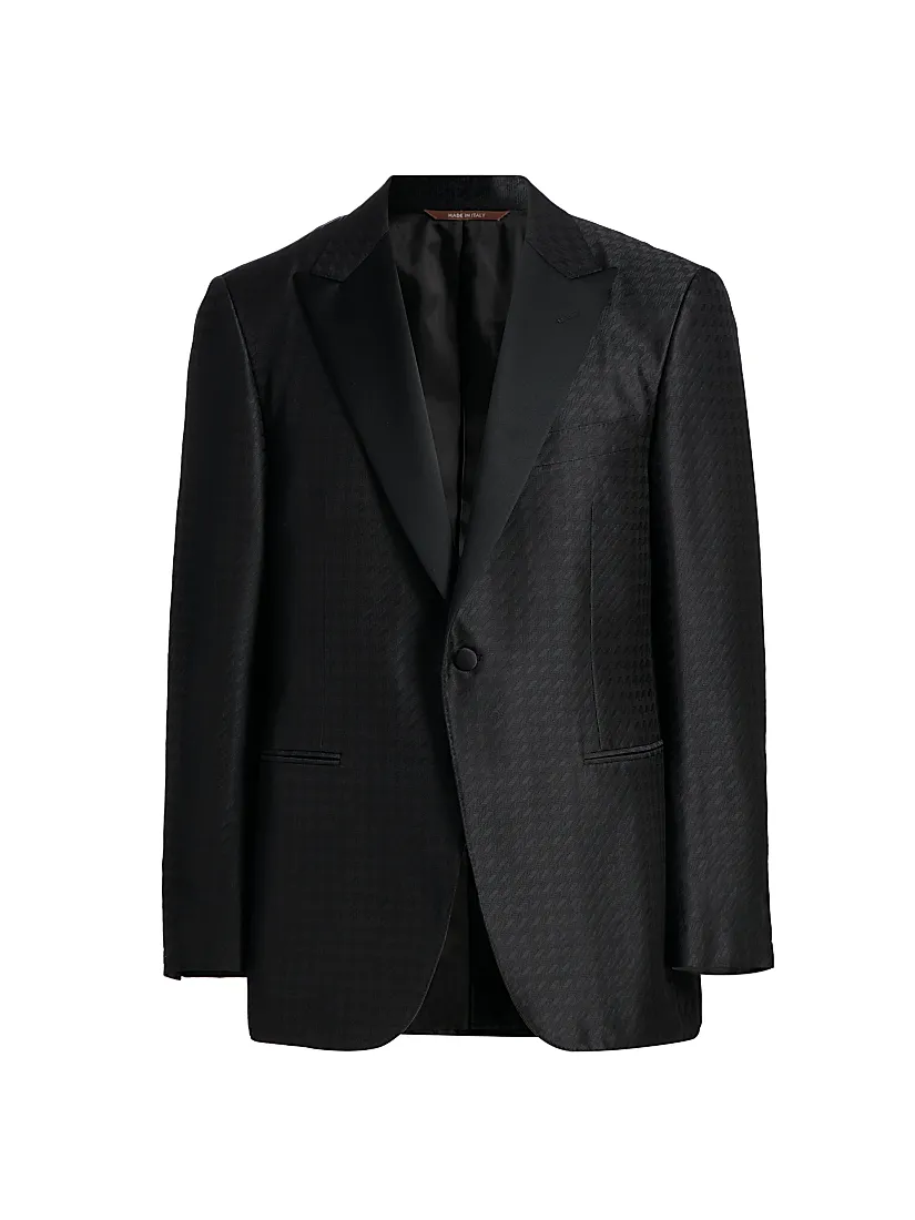 Canali Arrow-Pattern Dinner Jacket