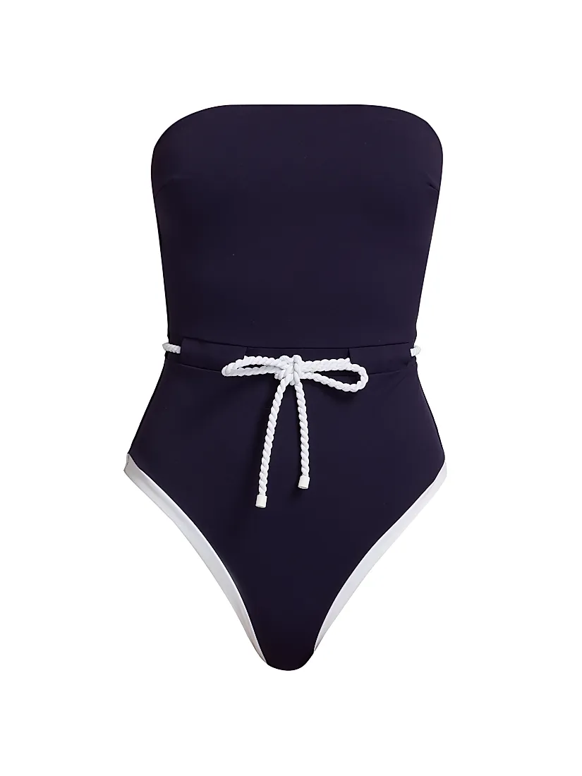 Milly Solid Belted One-Piece Swimsuit