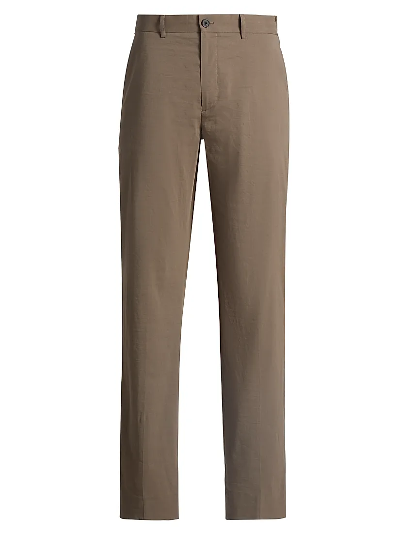 Theory Solid Linen-Blend Pants