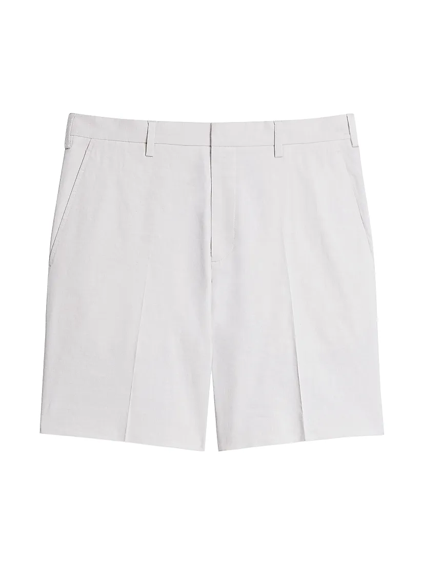 Theory Solid Linen-Blend Shorts