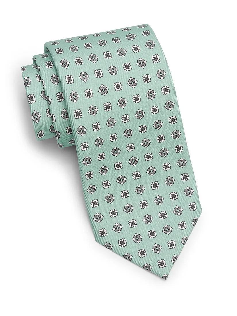 Isaia Medallion Silk Tie