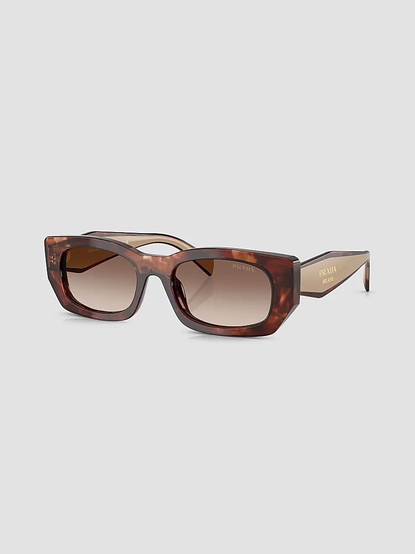 Prada 53MM Rectangle Pillow Sunglasses