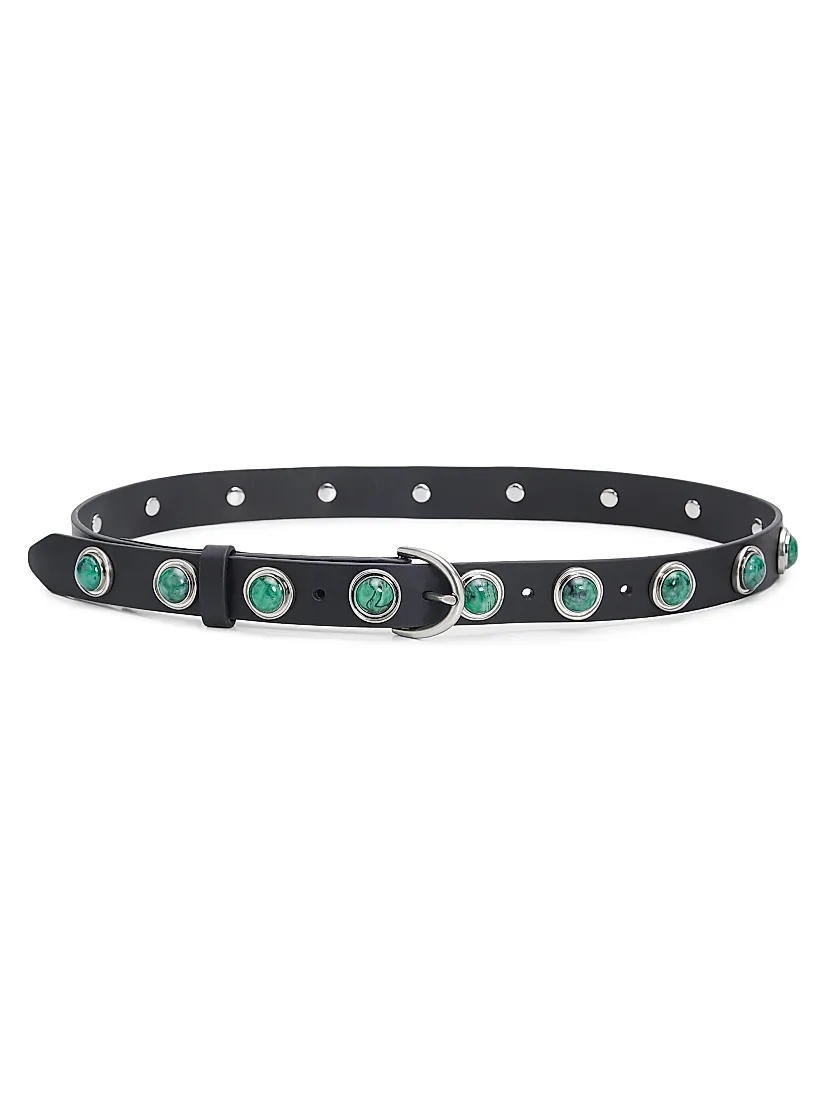 Rag & Bone Celia Stud Leather Belt
