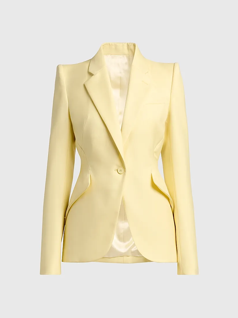 Mcqueen Wool One-Button Blazer