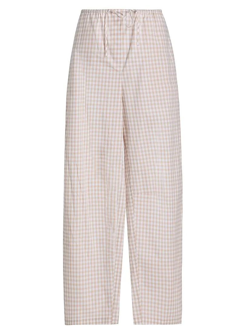 Simkhai Gingham Drawstring Pants