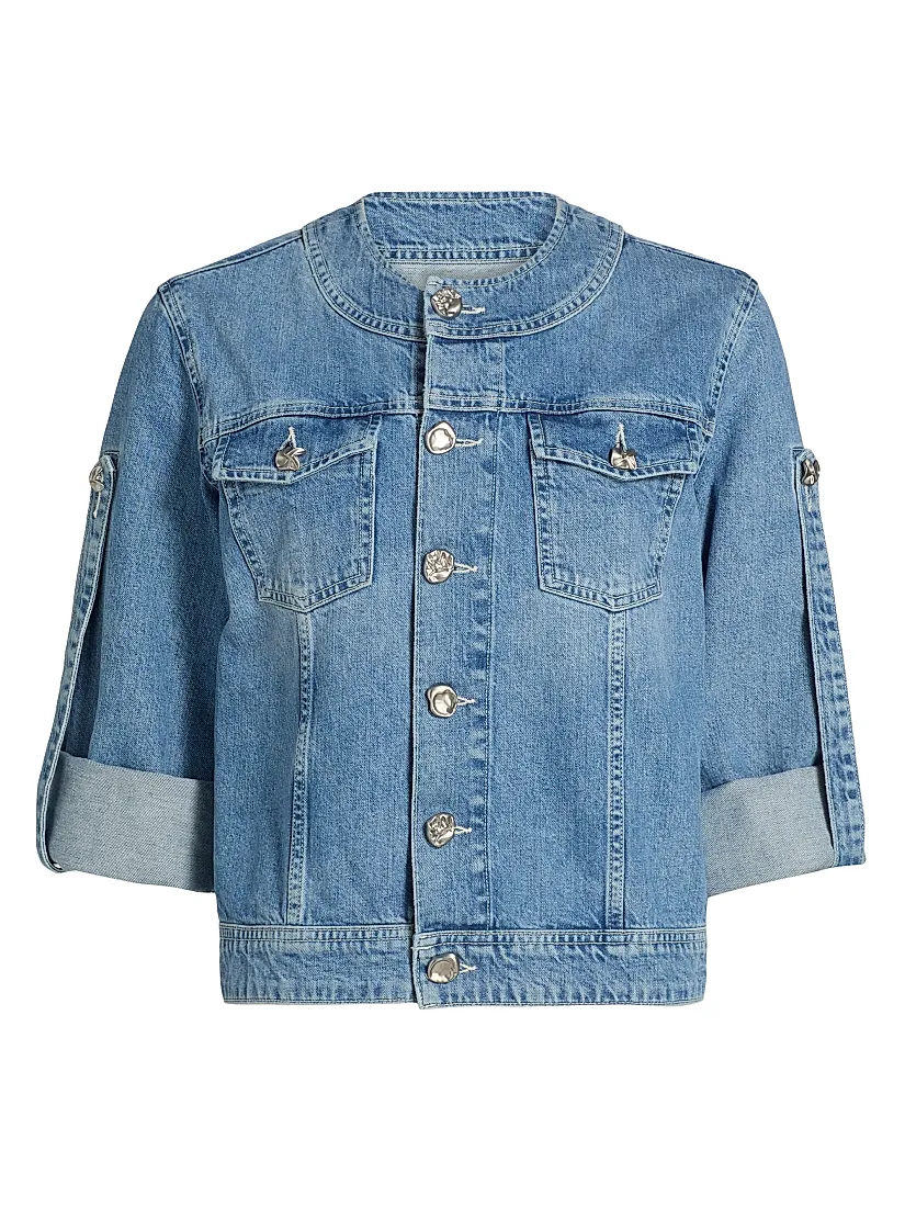 L'agence Anouk Denim Button-Front Jacket