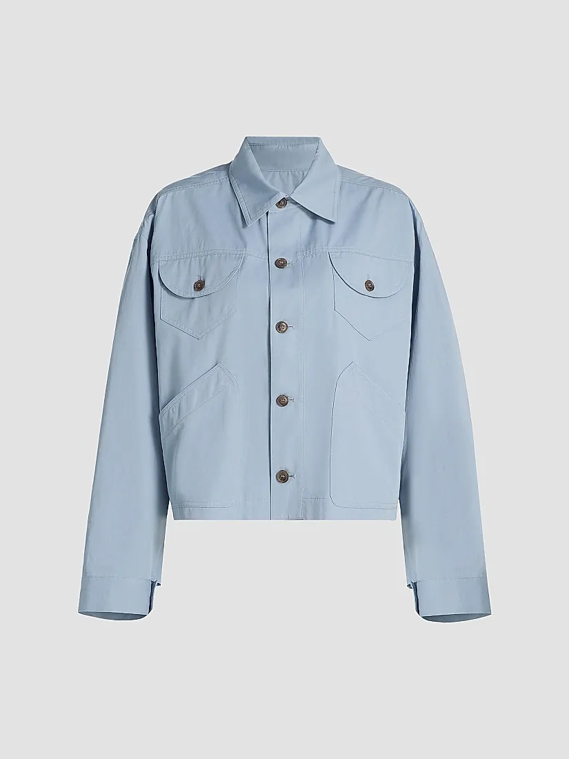 Frame Cotton Drop-Shoulder Utility Jacket