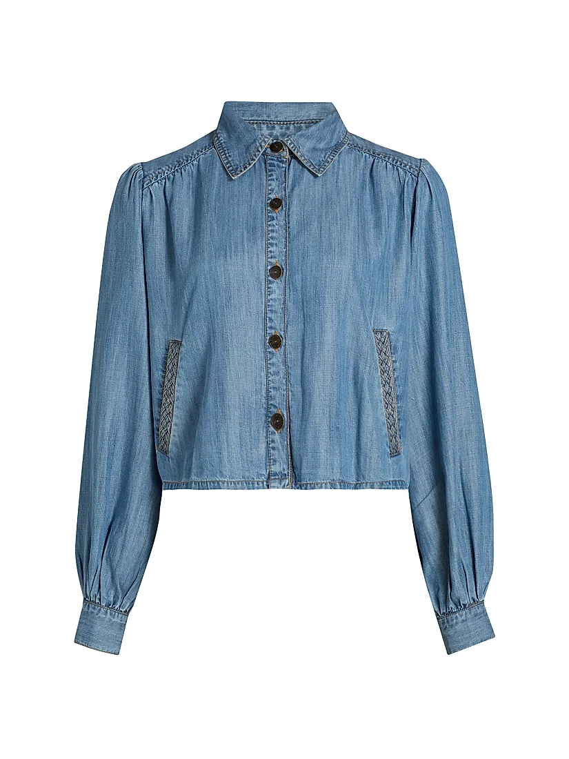 Ramy Brook Aisla Spread Collar Top