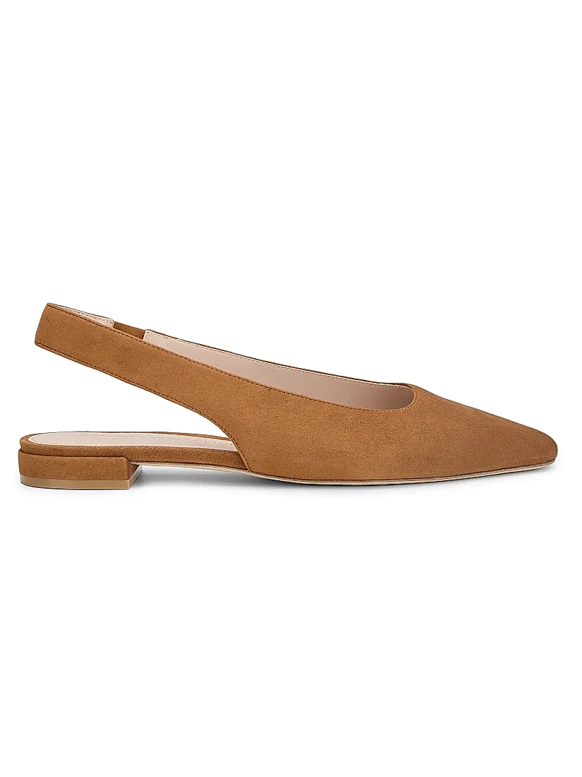 Stuart Weitzman Stassi Suede Slingback Flats