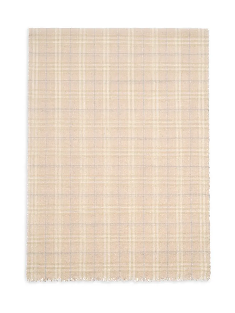 Burberry Micro-Check Wool-Silk Scarf