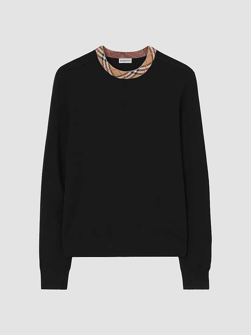 Burberry Michael Check Collar Sweater
