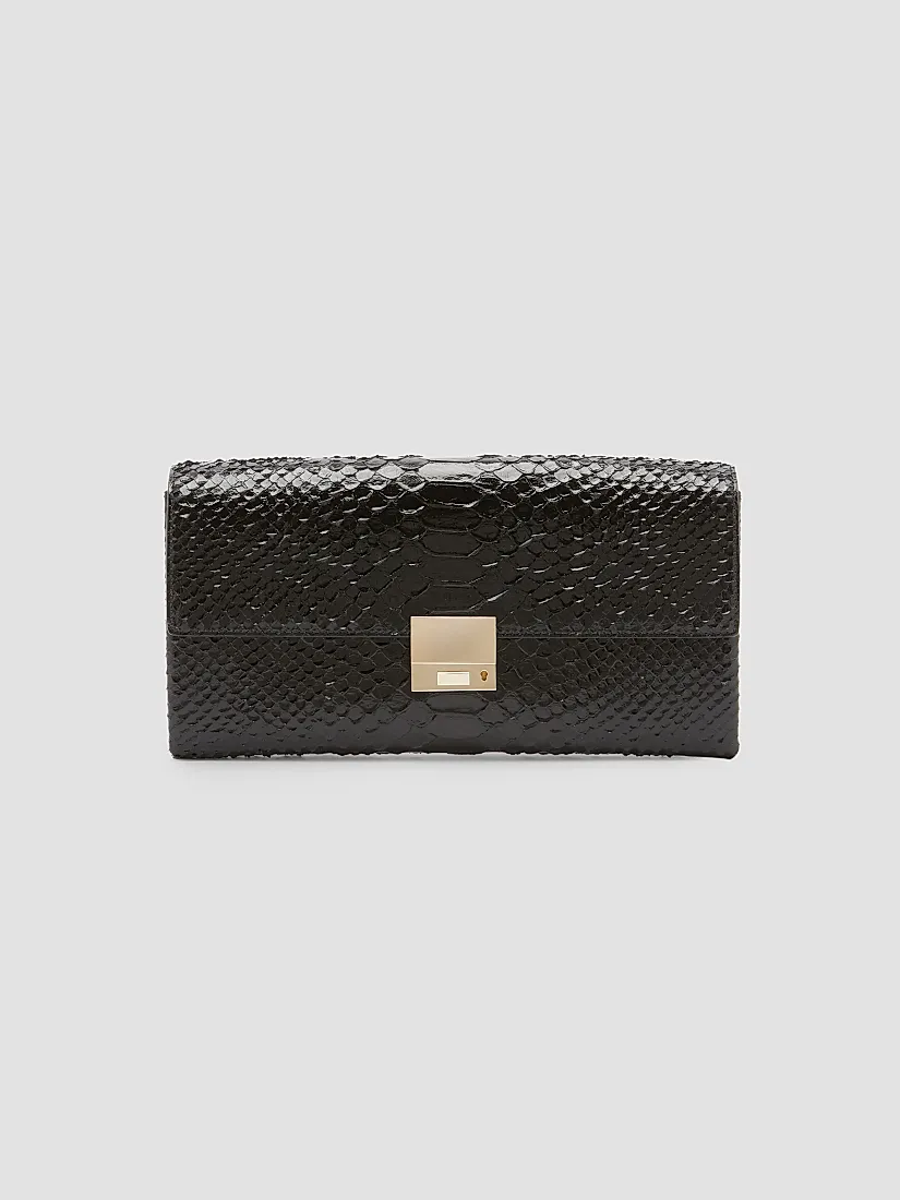 Tom Ford Jean Python-Embossed Leather Clutch