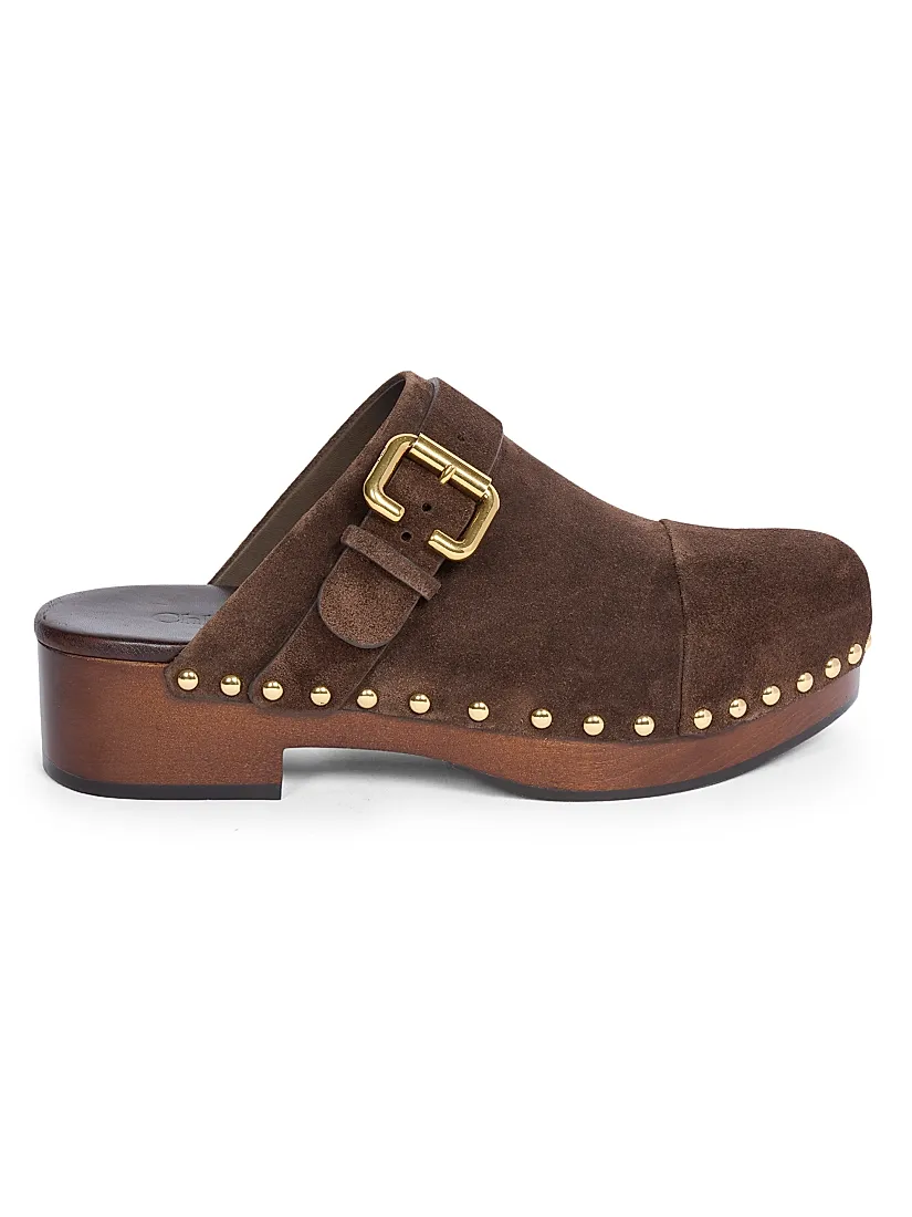 Chloé Jeannette Suede Clogs