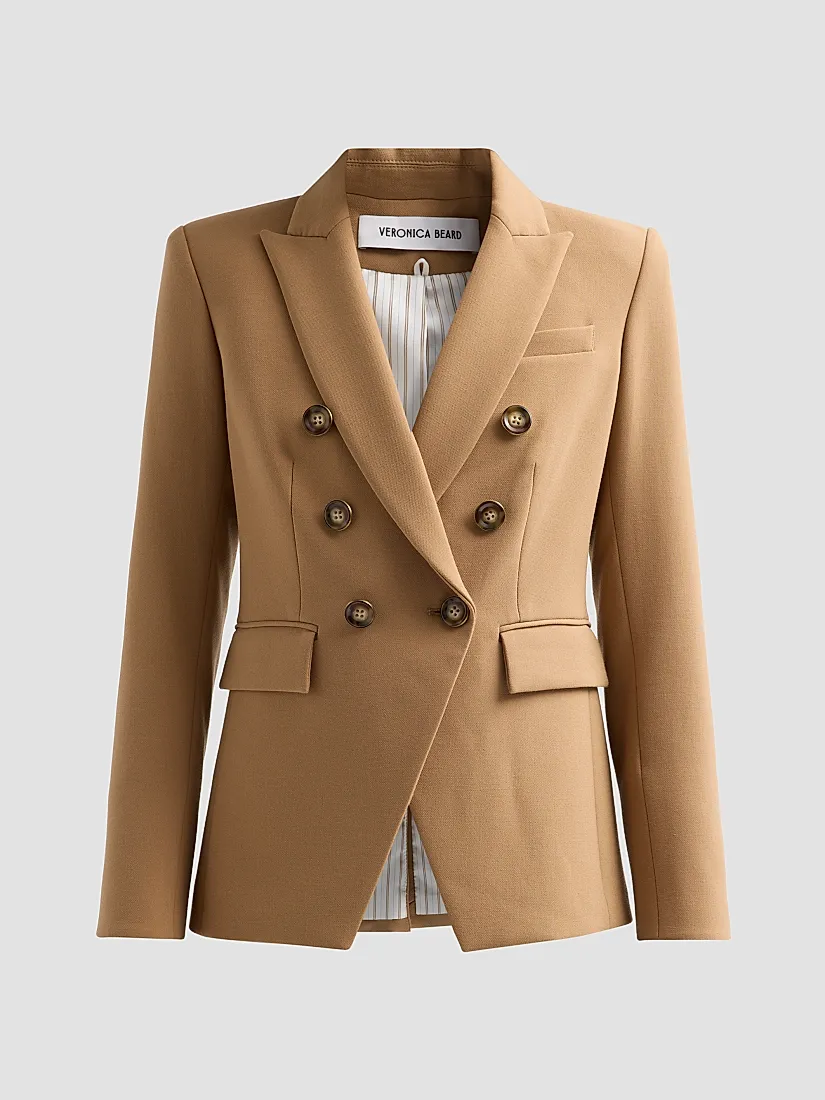 Veronica Beard Miller Double-Breasted Dickey Jacket