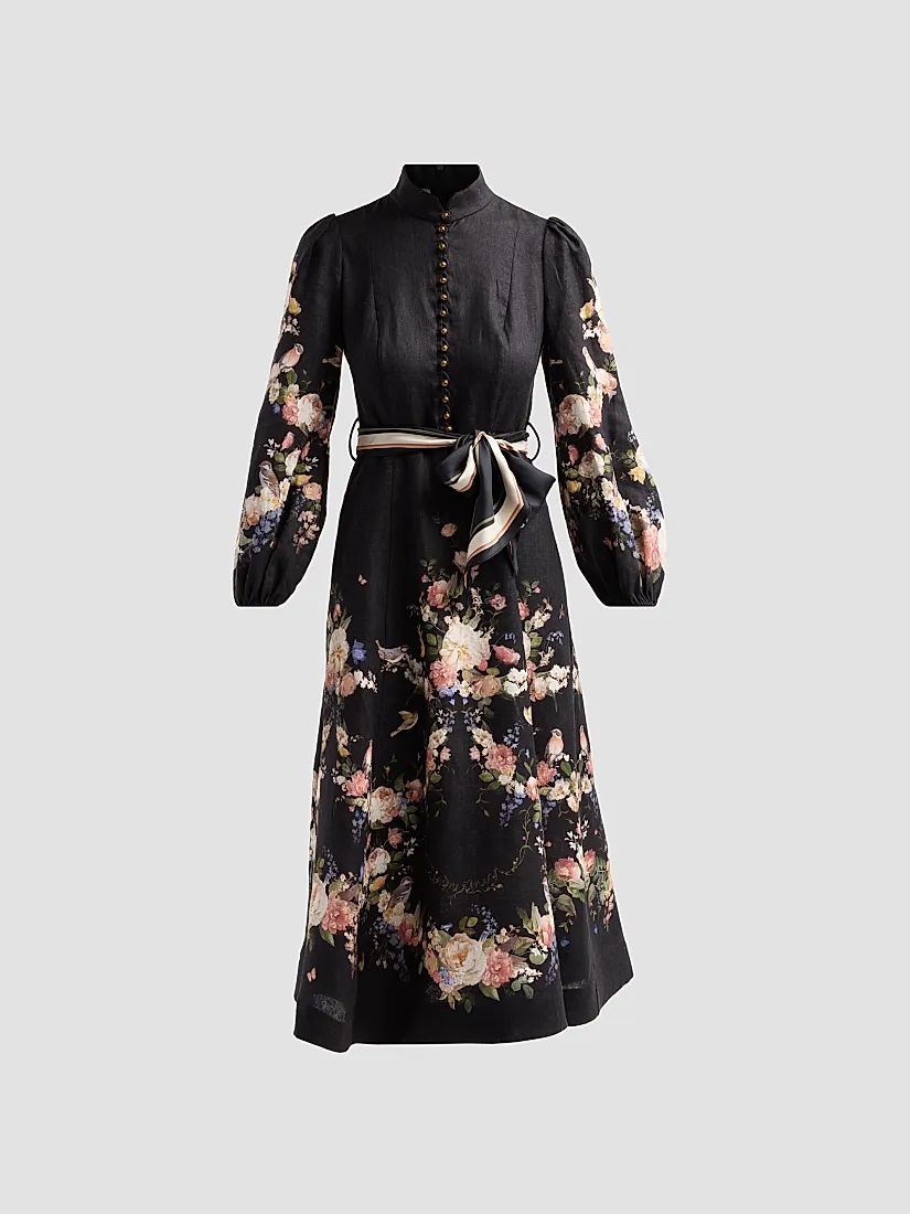 Zimmermann Valiant Button Midi Dress