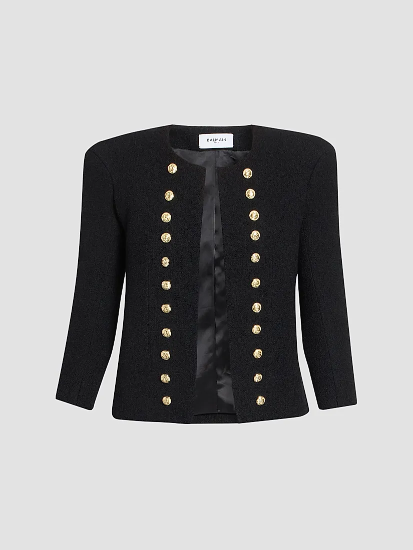 Balmain Spencer Wool Bouclé Jacket