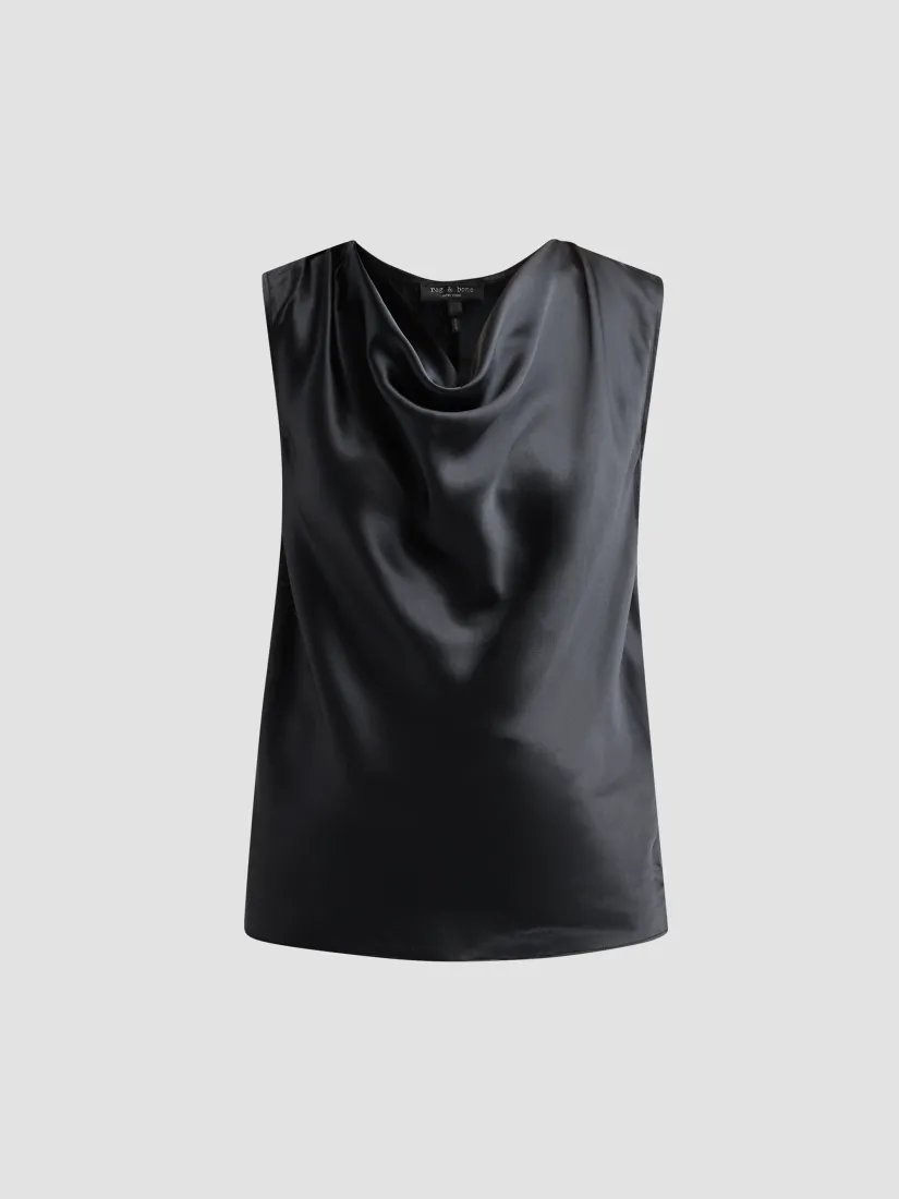 Rag & Bone Vinnie Sleeveless Silk Blouse