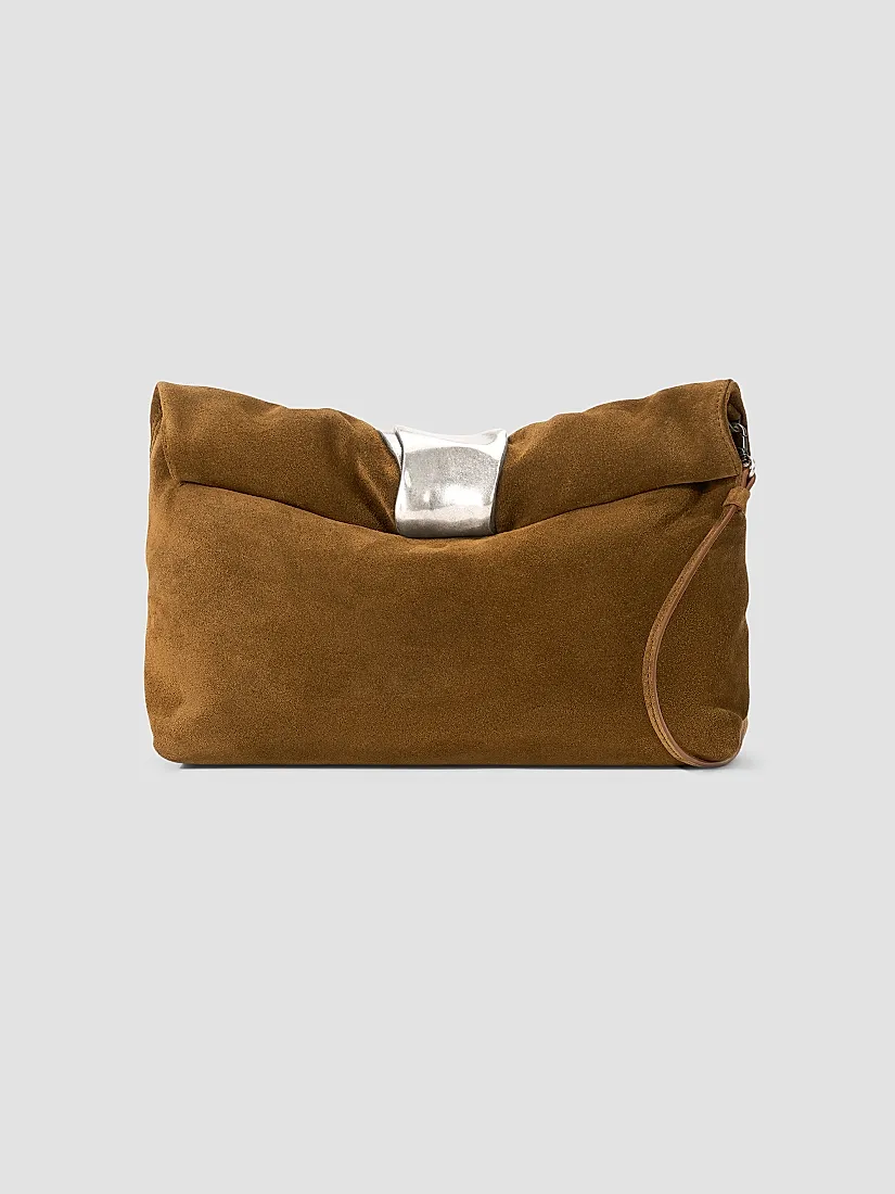 Staud Cuff Suede Clutch