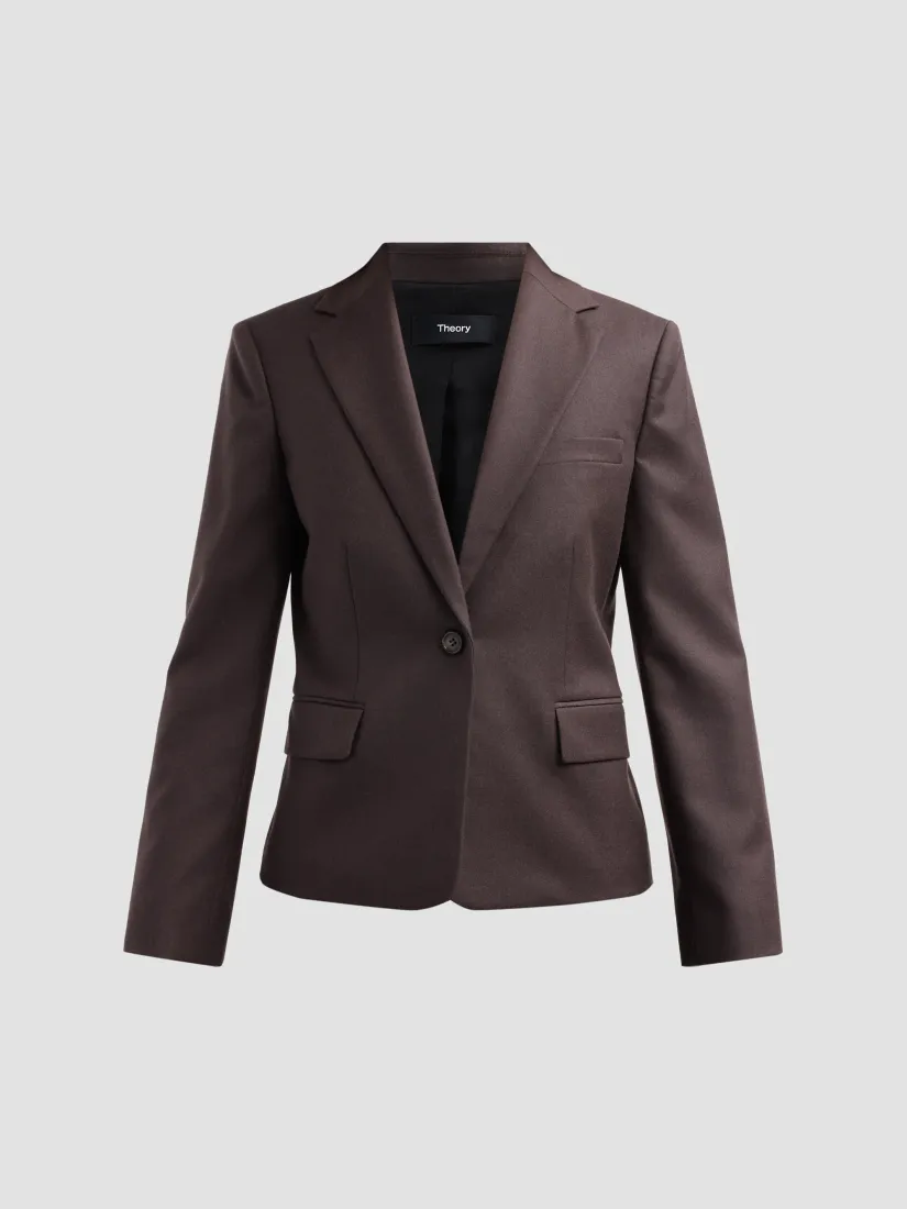 Theory Virgin Wool Single-Breasted Jacket