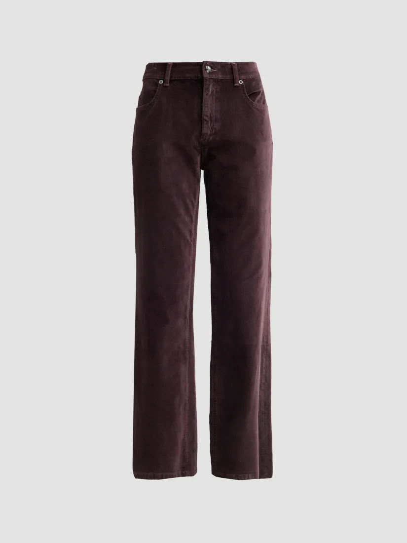 Kobi Halperin Ruby Stretch-Velvet Pants