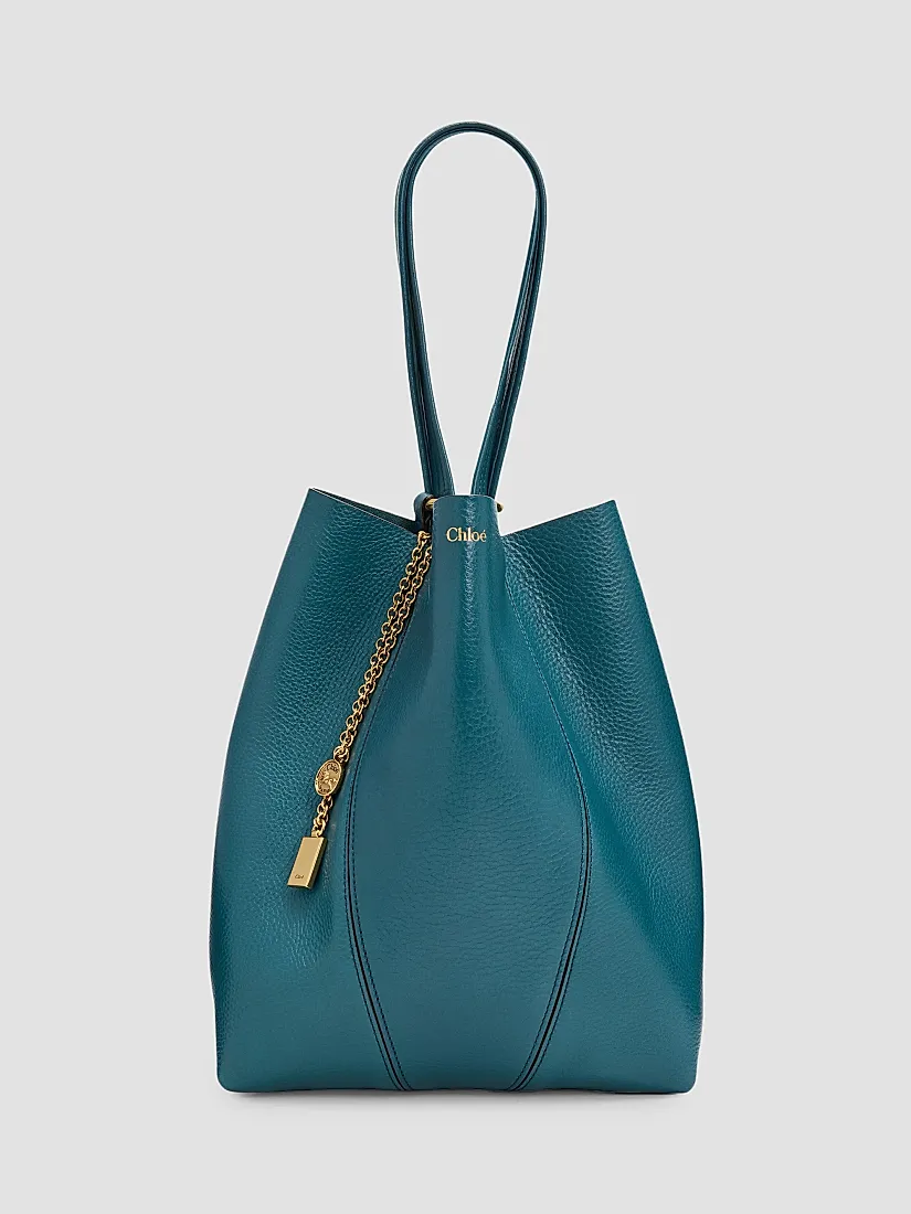 Chloé Spin Medium Leather Tote Bag