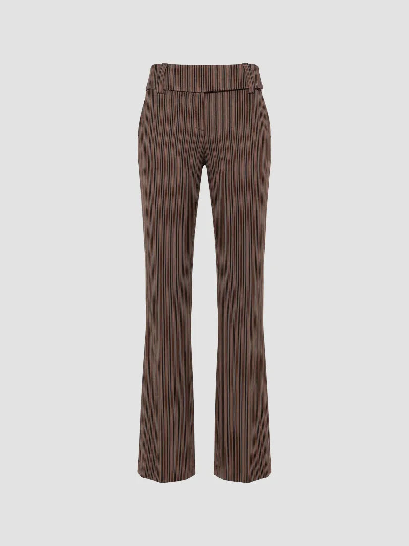 Nicholas Willow Striped Slim Boot-Leg Pants