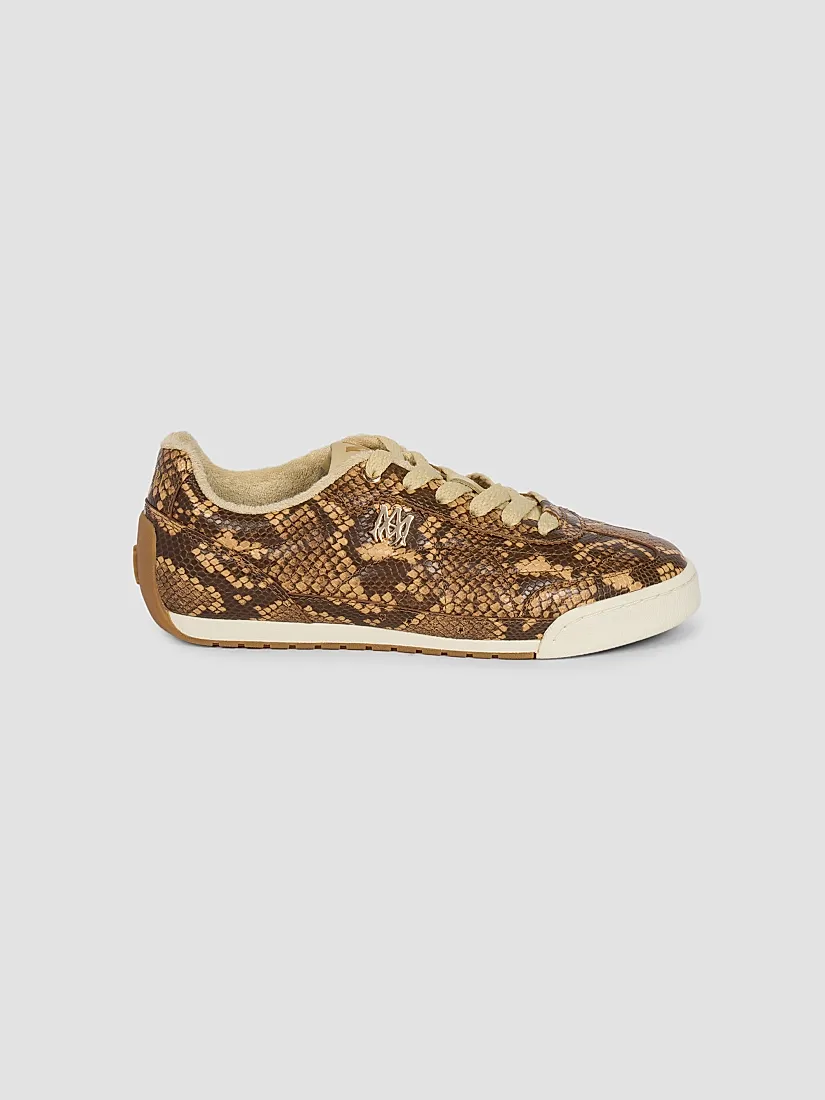 Amiri Python-Embossed Leather Low-Top Sneakers