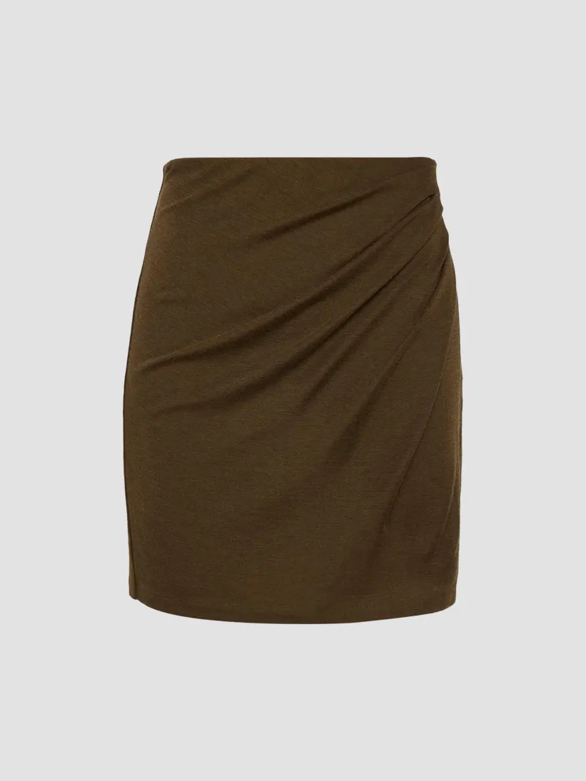 Vince Side Drape Mini Skirt