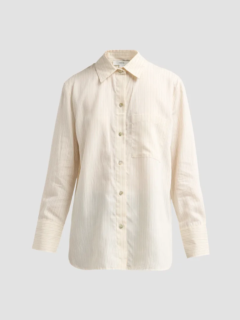 Vince Striped Button-Front Shirt