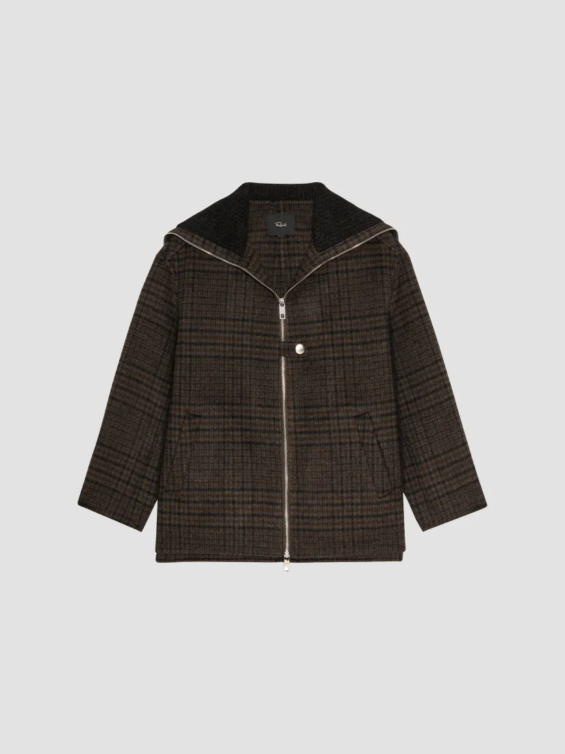 Rails Silves Plaid Wool-Blend Jacket