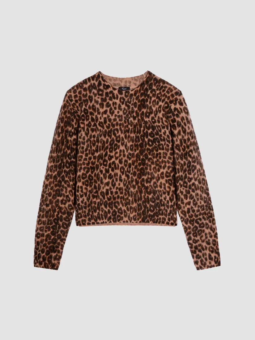 Rails Sofia Leopard Wool-Cashmere Sweater