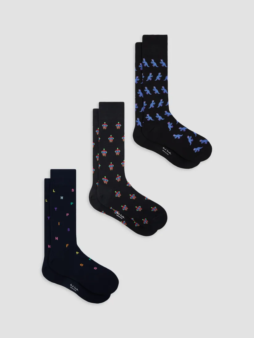 Paul Smith 3-Pack Holiday Cracker Socks Set