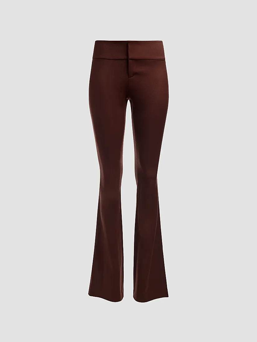 Alice + Olivia Olivia Wool-Blend Bootcut Pants