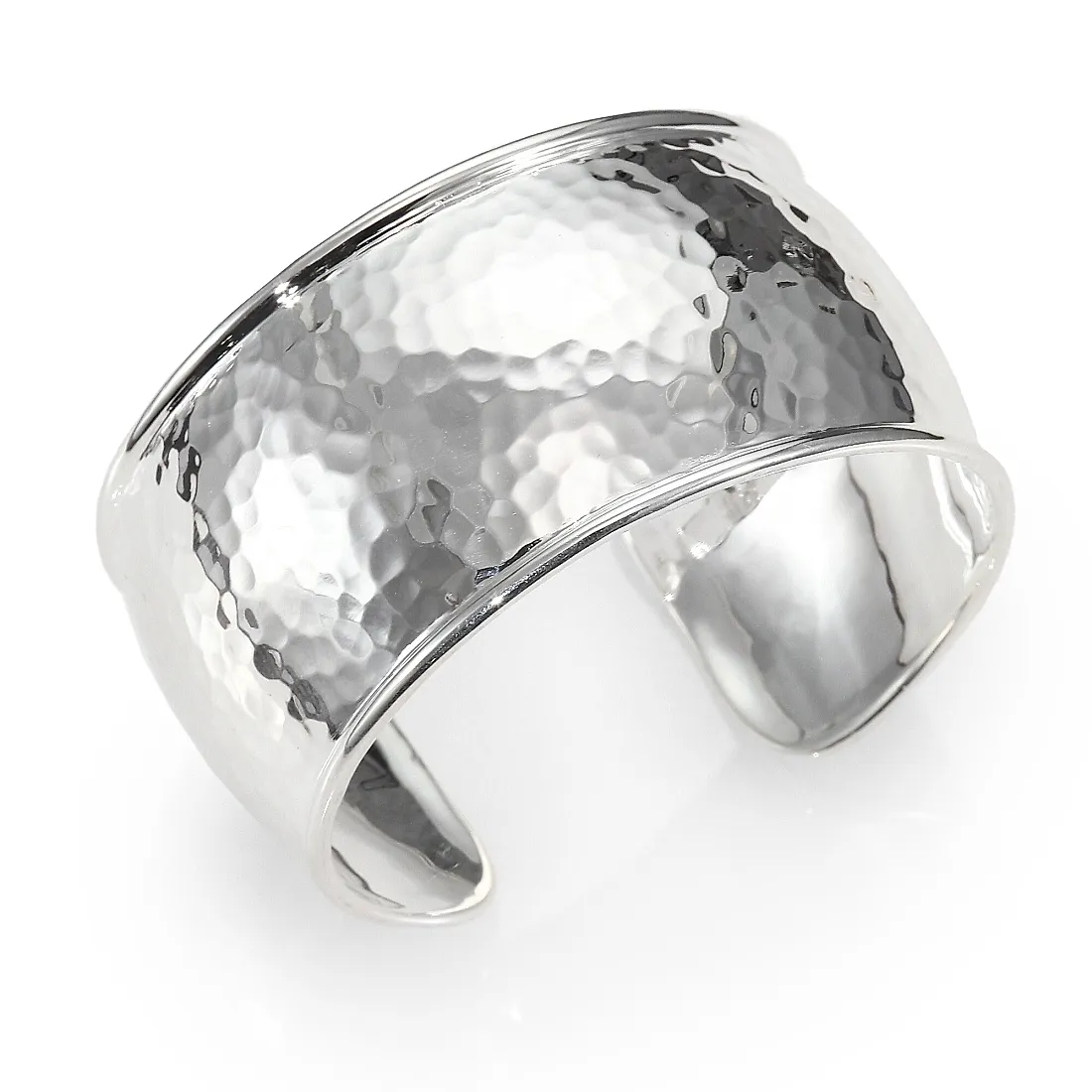Ippolita Classico Statement Sterling Silver Flat Hammered Cuff Bracelet