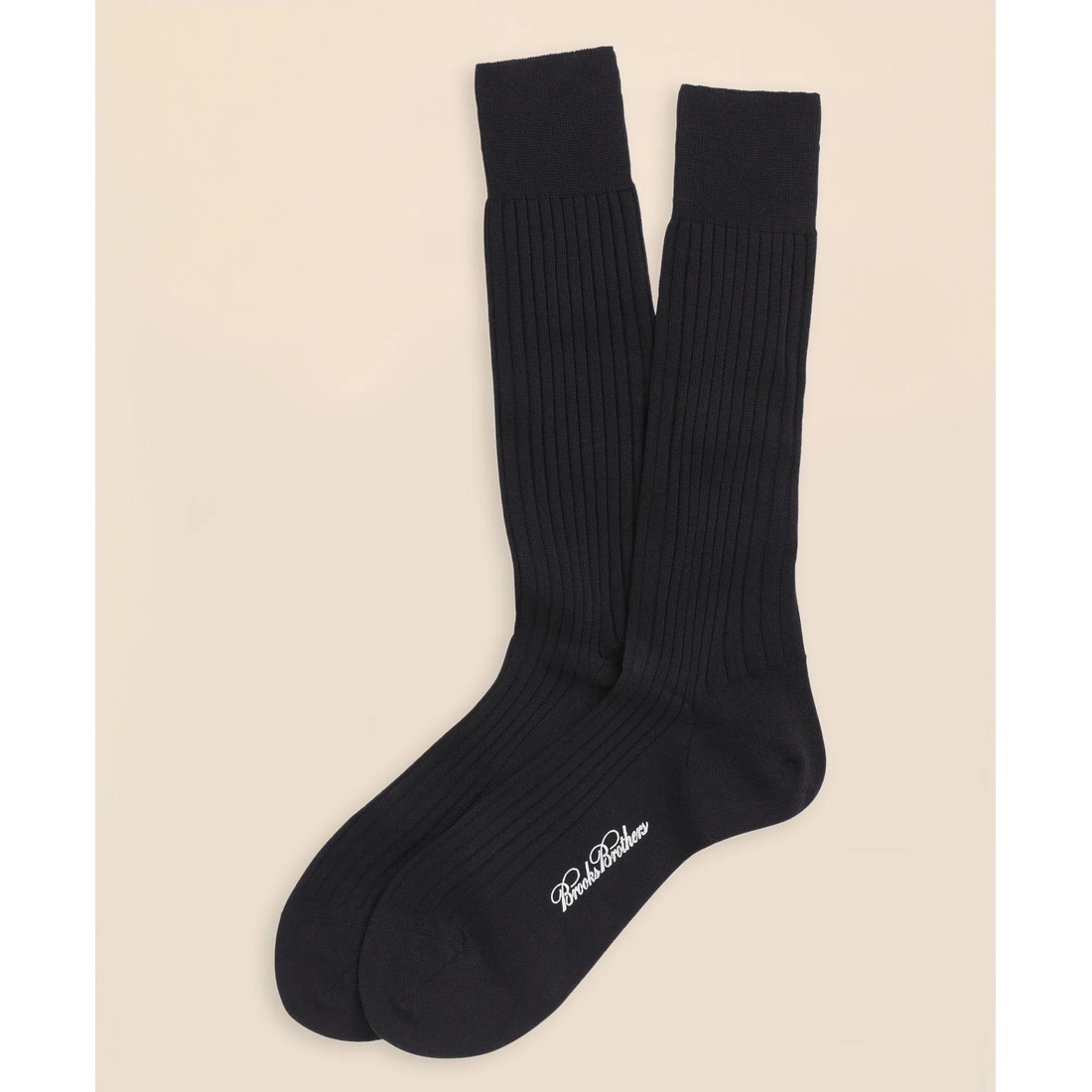 Brooks Brothers Merino Wool Ribbed Crew Socks