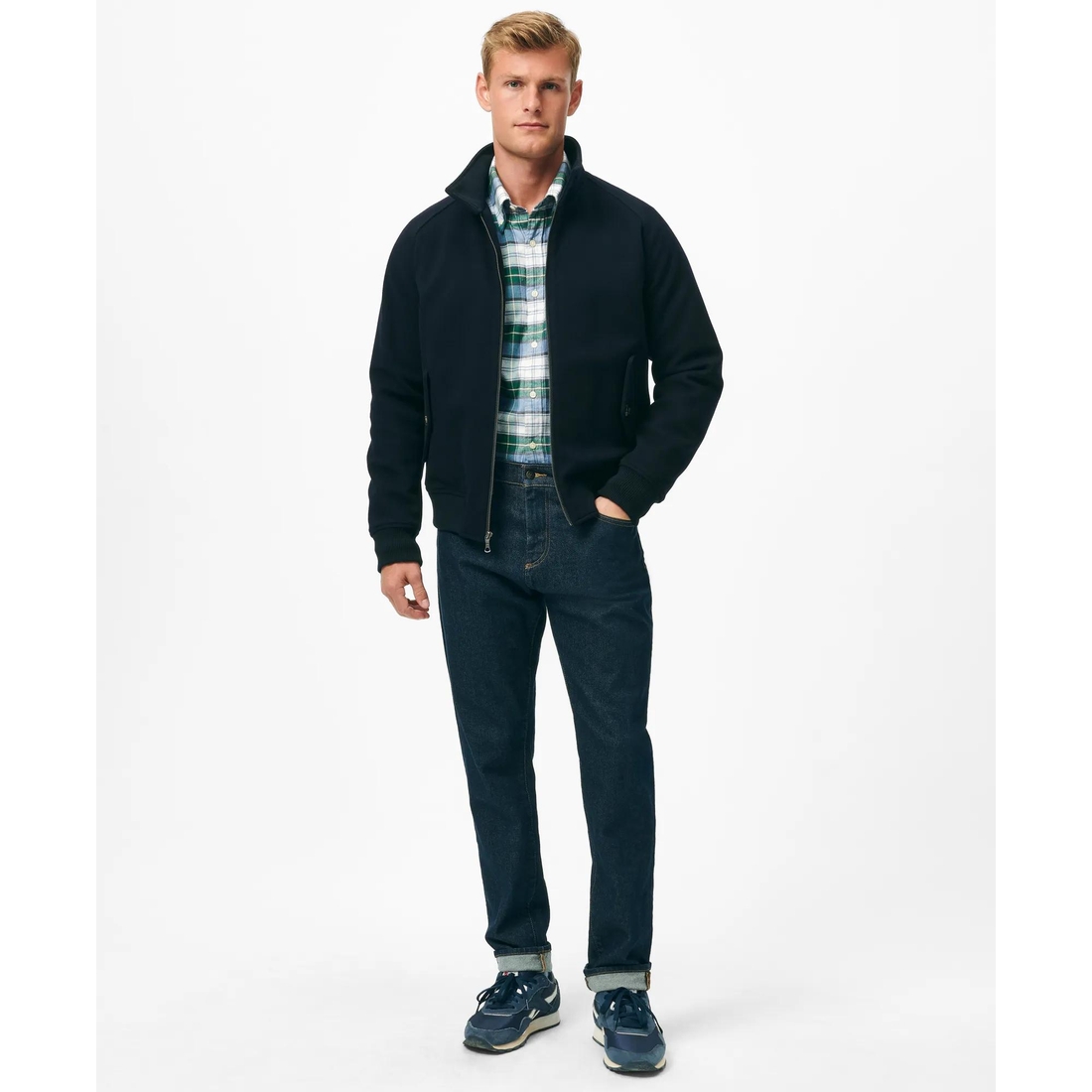 Brooks Brothers Wool Bomber Jacket