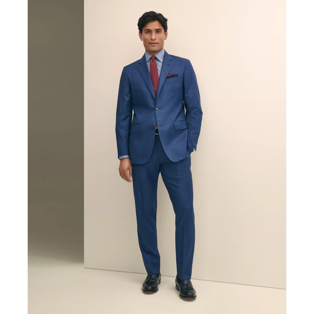 Brooks Brothers Slim Fit Wool Sharkskin 1818 Suit available now at